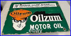 Vintage Oilzum Motor Oil Metal Sign