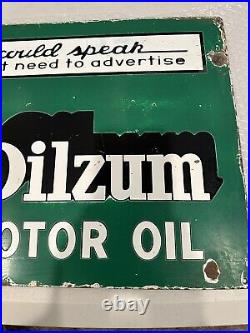 Vintage Oilzum Motor Oil Metal Sign