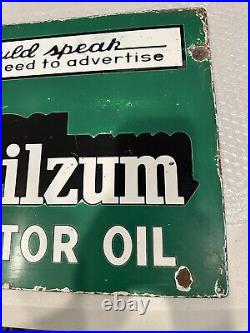 Vintage Oilzum Motor Oil Metal Sign