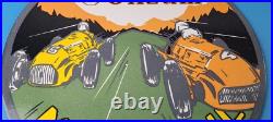 Vintage Oilzum Motor Oil Sign Porcelain Gasoline Pump Racing Sign