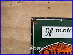 Vintage Oilzum Motor Oil White & Bagley Co. 48 Porcelain Metal Sign 15.5 X! 0
