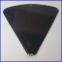 Vintage Oilzum Motor Oils Sign Porcelain Gas Pump Orange Triangle Sign