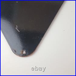 Vintage Oilzum Motor Oils Sign Porcelain Gas Pump Orange Triangle Sign