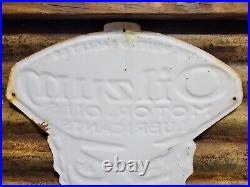 Vintage Oilzum Sign Old Embossed Metal Gas Motor Oil Garage Advertising Diecut