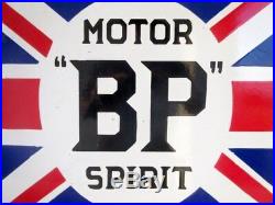 Vintage Old Collectible Rare BP Motor Oil Spirit Ad Porcelain Enamel Sign Board