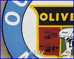 Vintage Oliver Outboard Motors Porcelain Sign Gas Station Pump Plate Oil Boat Vintage Oliver Outboard Motors Porcelain Sign Gas Station Pump Plate Oil Boat