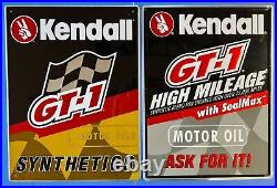 Vintage Original Kendall GT-1 Motor Oil Signs (2) Included Very Nice Condition