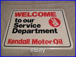 Vintage Original Welcome tin sign Kendall Motor Oil