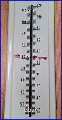 Vintage PRESTONE ANTIFREEZE Porcelain Thermometer Sign 36 Garage Motor Oil Sign