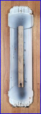 Vintage PRESTONE ANTIFREEZE Porcelain Thermometer Sign 36 Garage Motor Oil Sign