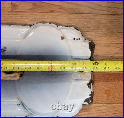 Vintage PRESTONE ANTIFREEZE Porcelain Thermometer Sign 36 Garage Motor Oil Sign