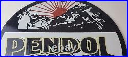 Vintage Pendol Motor Oil Porcelain Sign Gasoline Western Petro Pump Plate Sign