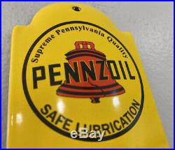 Vintage Pennzoil Porcelain Sign, Dealership, Gas, Gasoline, Motor Oil, Rare