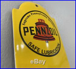 Vintage Pennzoil Porcelain Sign, Dealership, Gas, Gasoline, Motor Oil, Rare