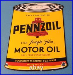 Vintage Pennzoil Porcelain Sign Motor Oil Can Porcelain Pennsylvania Sign Vintage Pennzoil Porcelain Sign Motor Oil Can Porcelain Pennsylvania Sign