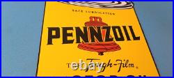 Vintage Pennzoil Porcelain Sign Motor Oil Can Porcelain Pennsylvania Sign Vintage Pennzoil Porcelain Sign Motor Oil Can Porcelain Pennsylvania Sign