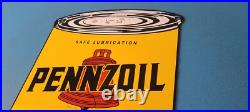 Vintage Pennzoil Porcelain Sign Motor Oil Can Porcelain Pennsylvania Sign Vintage Pennzoil Porcelain Sign Motor Oil Can Porcelain Pennsylvania Sign