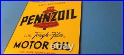 Vintage Pennzoil Porcelain Sign Motor Oil Can Porcelain Pennsylvania Sign Vintage Pennzoil Porcelain Sign Motor Oil Can Porcelain Pennsylvania Sign
