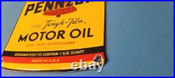 Vintage Pennzoil Porcelain Sign Motor Oil Can Porcelain Pennsylvania Sign Vintage Pennzoil Porcelain Sign Motor Oil Can Porcelain Pennsylvania Sign