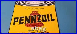 Vintage Pennzoil Porcelain Sign Motor Oil Can Porcelain Pennsylvania Sign Vintage Pennzoil Porcelain Sign Motor Oil Can Porcelain Pennsylvania Sign