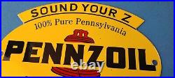 Vintage Pennzoil Sign Safe Lubrication Gas Service Station Pump Porcelain Sign Vintage Pennzoil Sign Safe Lubrication Gas Service Station Pump Porcelain Sign