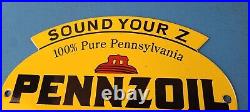 Vintage Pennzoil Sign Safe Lubrication Gas Service Station Pump Porcelain Sign Vintage Pennzoil Sign Safe Lubrication Gas Service Station Pump Porcelain Sign