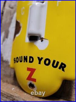 Vintage Pennzoil Thermometer Porcelain Sign Motor Oil Gas Station Store Service