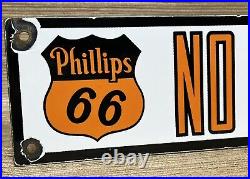 Vintage Phillips 66 Gasoline Porcelain Sign Dealership Gas Station Motor Oil