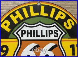 Vintage Phillips 66 Gasoline Porcelain Sign Dealership Gas Station Motor Oil Vintage Phillips 66 Gasoline Porcelain Sign Dealership Gas Station Motor Oil