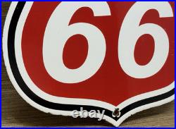 Vintage Phillips 66 Gasoline Porcelain Sign Dealership Gas Station Motor Oil
