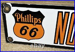 Vintage Phillips 66 Gasoline Porcelain Sign Dealership Gas Station Motor Oil