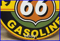 Vintage Phillips 66 Gasoline Porcelain Sign Dealership Gas Station Motor Oil Vintage Phillips 66 Gasoline Porcelain Sign Dealership Gas Station Motor Oil