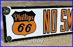 Vintage Phillips 66 Gasoline Porcelain Sign Dealership Gas Station Motor Oil