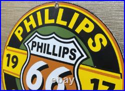 Vintage Phillips 66 Gasoline Porcelain Sign Dealership Gas Station Motor Oil Vintage Phillips 66 Gasoline Porcelain Sign Dealership Gas Station Motor Oil