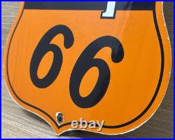 Vintage Phillips 66 Gasoline Porcelain Sign Dealership Gas Station Motor Oil