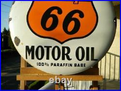 Vintage Phillips 66 Motor Oil Porcelain Sign 16 Pump Gas Station Lube Garage