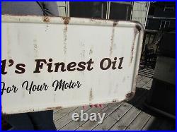 Vintage Phillips 66 Motor Oil Sign On A 1947 Coca Cola Sign Blank Look
