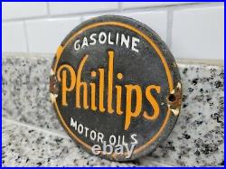 Vintage Phillips 66 Porcelain Sign Gas Motor Oil Service Station Garage Trucker