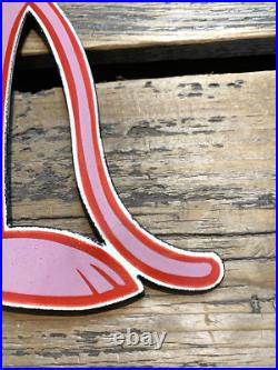Vintage Pink Panther Cartoon Motor Oil Soda Pop Gas Oil Disney Porcelain Sign Vintage Pink Panther Cartoon Motor Oil Soda Pop Gas Oil Disney Porcelain Sign