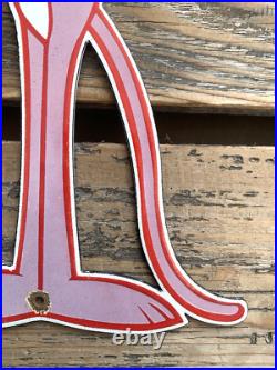 Vintage Pink Panther Cartoon Motor Oil Soda Pop Gas Oil Disney Porcelain Sign