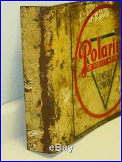 Vintage Polarine The Perfect Motor Oil Flange Sign, Consult Chart, Original