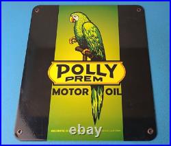 Vintage Polly Motor Oil Sign Gasoline Pump Parrot Sign