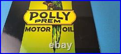 Vintage Polly Motor Oil Sign Gasoline Pump Parrot Sign