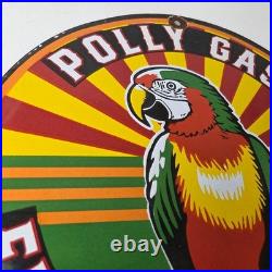 Vintage Polly Motor Oil Sign Porcelain Advertisement Gasoline Pump Sign