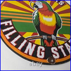 Vintage Polly Motor Oil Sign Porcelain Advertisement Gasoline Pump Sign