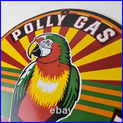 Vintage Polly Motor Oil Sign Porcelain Advertisement Gasoline Pump Sign