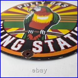 Vintage Polly Motor Oil Sign Porcelain Advertisement Gasoline Pump Sign