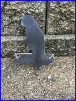 Vintage Polly Porcelain Sign Gas Pump Plate Motor Oil Automobile Lubricants