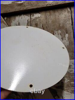 Vintage Polly Porcelain Sign Motor Oil Ethyl Gasoline Parrot Service Pump Plate