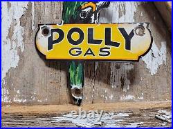 Vintage Polly Porcelain Sign Motor Oil Gasoline Parrot Service Gas Pump Plate 8